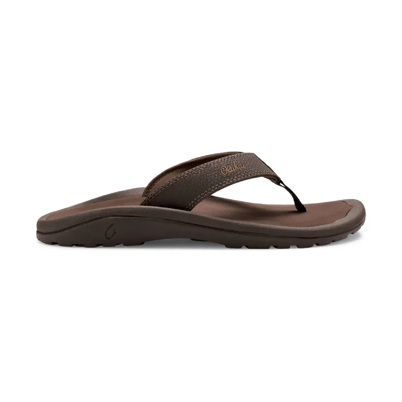 Men's sandals with a shock - absorbing insoleOluKai Men's 'Ohana Flip Flop - Dark Java/Ray