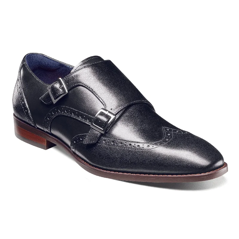 Men's loafers with a contrast stitching detailKARSON  Wingtip Double Monk Strap/25570