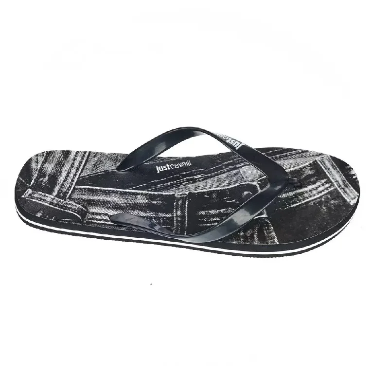 Men's sandals with a pointed toe for a stylish lookJust Cavalli Black EVA Men Men's Sandal