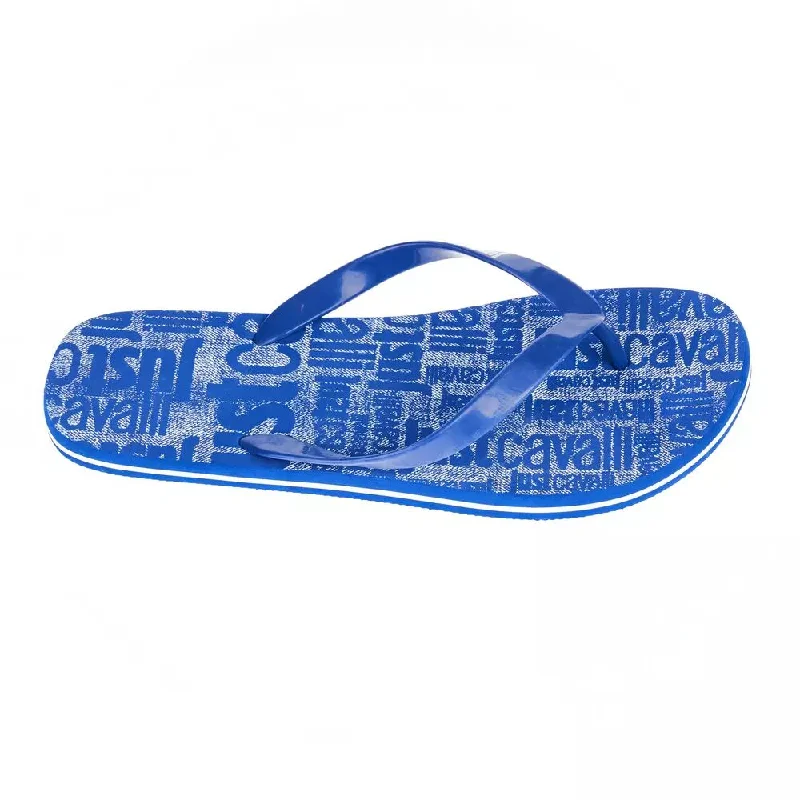 Men's sandals with a decorative buckle or charmJust Cavalli Light Blue EVA Men Men's Sandal