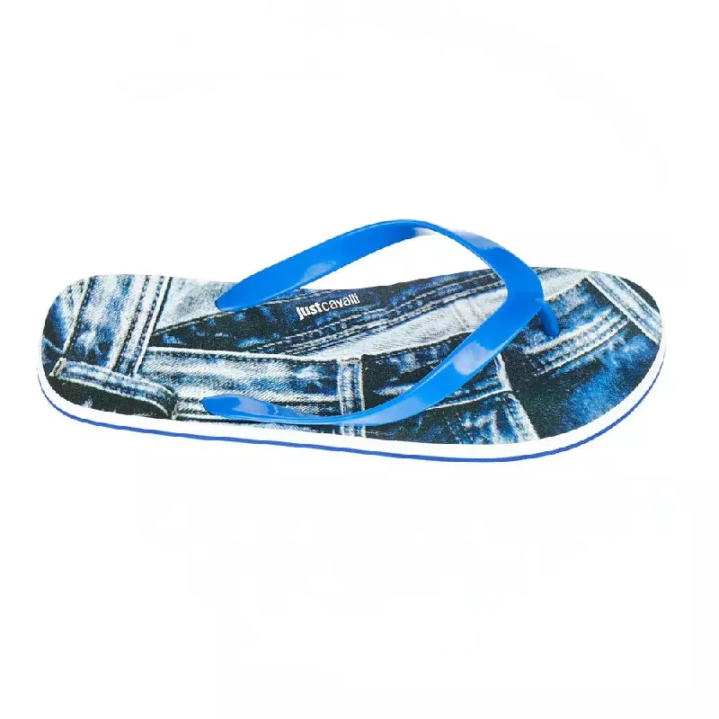 Men's sandals with a perforated leather upper for ventilationJust Cavalli Light Blue EVA Mens Men's Sandal