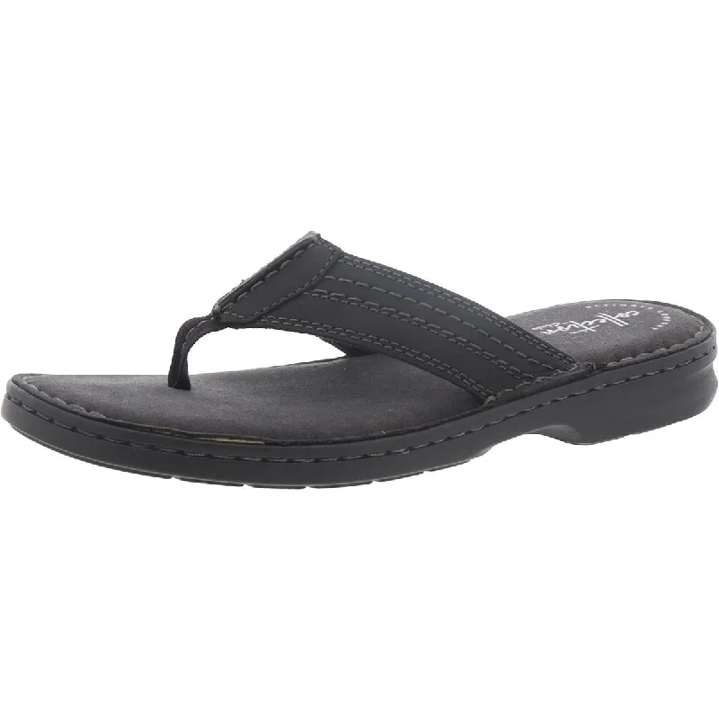 Men's sandals with a padded heelMalone Bay Mens Leather Slip On Thong Sandals