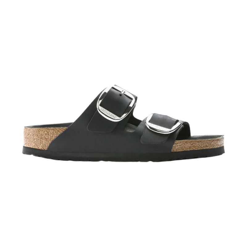 Waterproof men's sandals for water activitiesBirkenstock Arizona Big Buckle Sandal - Oiled Leather Black