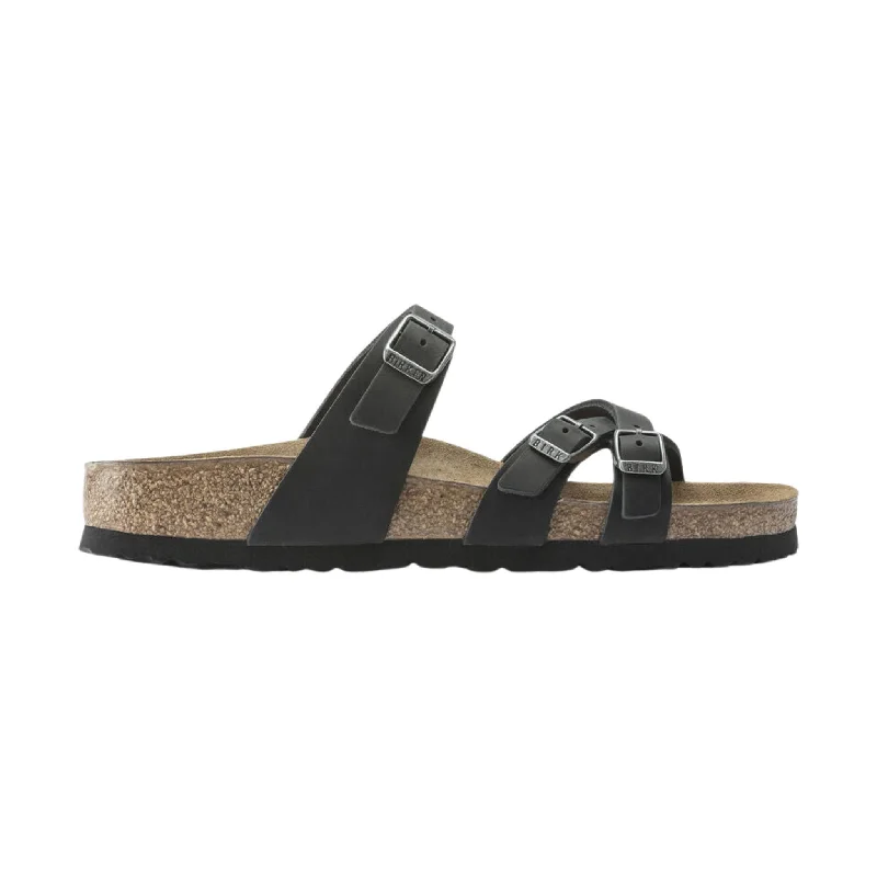 Men's sandals with a contrast stitching detailBirkenstock Franca Sandal - Oiled Leather Black