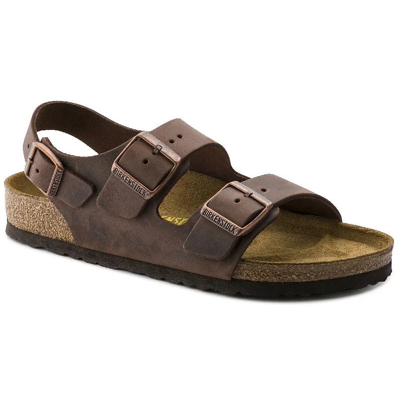 Men's sandals with a leather lining for comfortBirkenstock Milano NU Oiled Habana R 34871