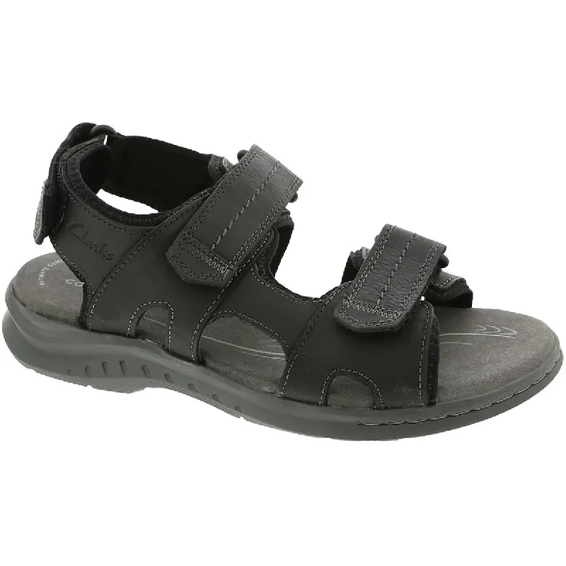 Men's sandals with a decorative buckle or charmClarks Mens Walkford Walk Leather Lifestyle Slingback Sandals