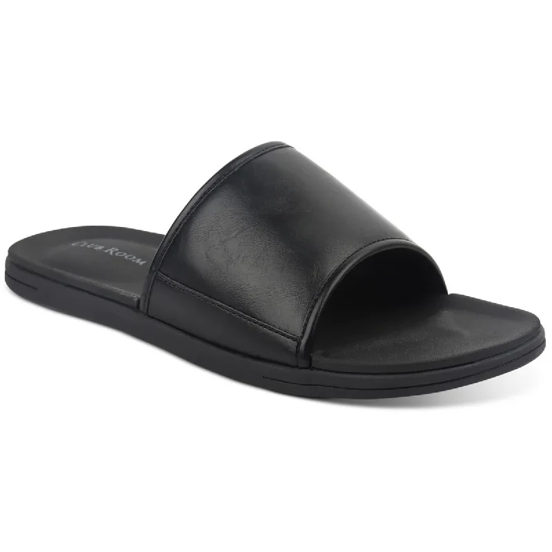 Men's sandals with a cushioned footbedClub Room Mens Padded Insole Slip On Pool Slides