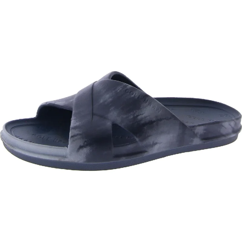 Men's sandals with a durable outer soleCole Haan Mens Slip On Open Toe Slide Sandals