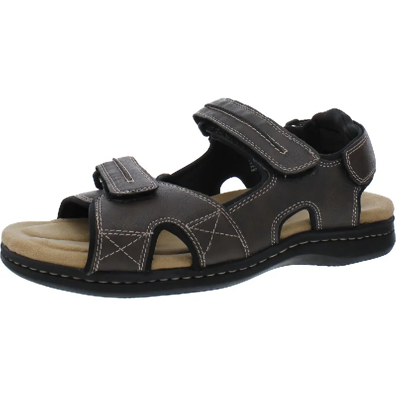 Men's sandals with a pointed toe for a stylish lookDockers Mens Faux Leather Adjustable Sport Sandals