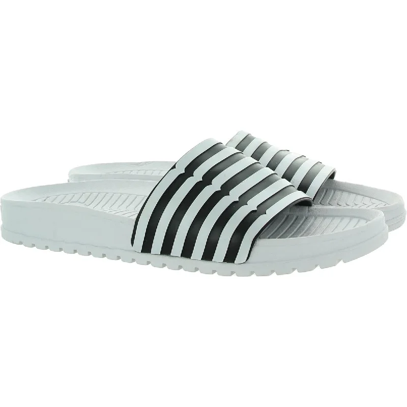 Men's sandals with a buckle closureHunter for Target Mens Striped Cushioned Footbed Slide Sandals