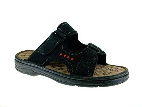 Men's sandals with a durable outer soleJ's Awake Men's Marcos-08 Slip On Comfort Open Toe Sandals