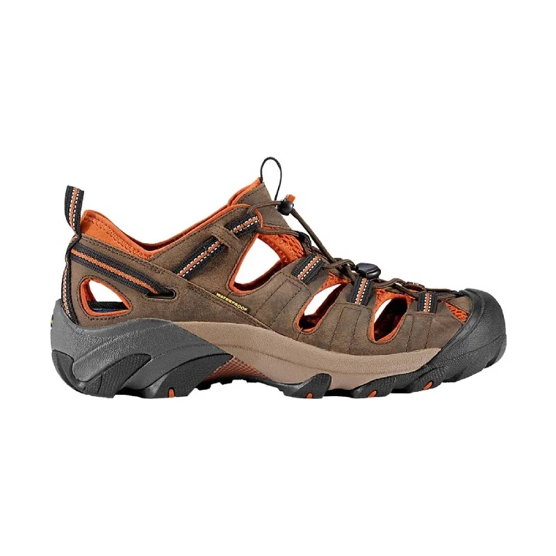 Waterproof men's sandals for water activitiesKEEN Men's Arroyo II - Black Olive/Bombay Brown