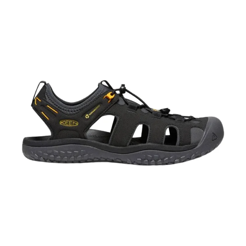 Men's sandals with a pointed toe for a stylish lookKEEN Men's Solr Sandal - Black/Gold