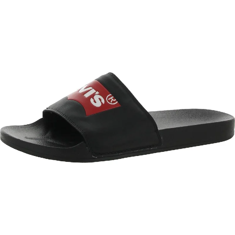 Levi's Mens Batwing Logo Flat Pool Slides