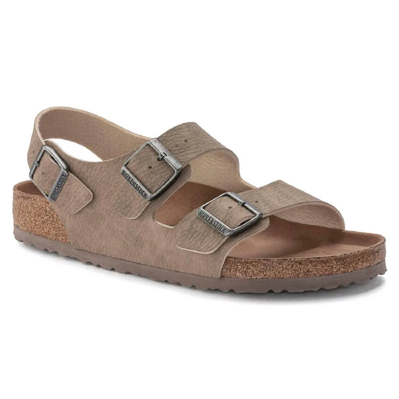 Men's sandals with a rubber sole for tractionMen's Milano Vegan Sandal In Desert Dust/gray Taupe