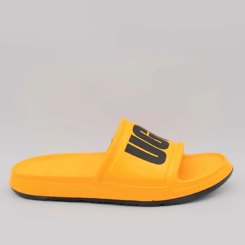 Men's sandals with a wide strap for supportMen's Wilcox Slide Sandal In Saffron