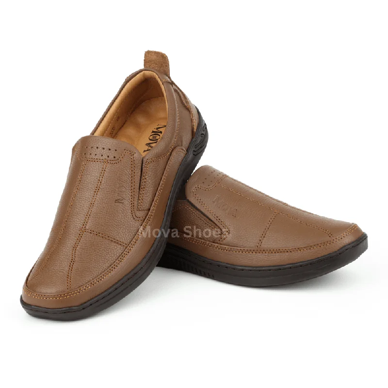 Men's loafers with a cushioned footbedMova Leather Casual GC23 - Mustard