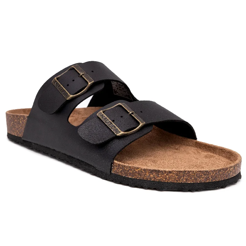 Men's sandals with a decorative buckle or charmNautica Mens Double Buckle Sandal