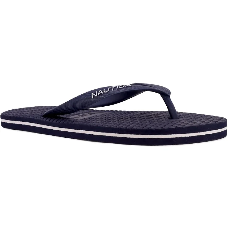 Men's sandals with a toe post designNautica Mens Jiren Slip-On Thong Flip-Flops