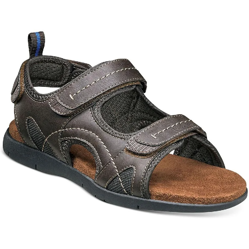 Men's sandals with a wide strap for supportNunn Bush Mens Bush Rio Grande  Flats Slip On Ankle Strap