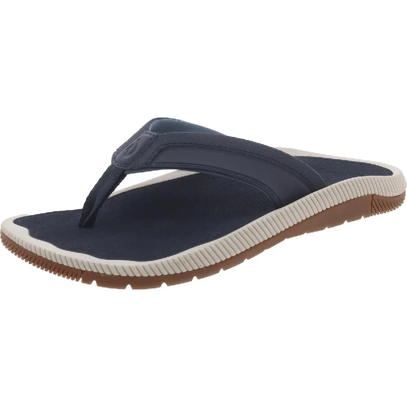 Men's sandals with a cushioned footbedOluKai Mens Kukulu Cushioned Footbed Lifestyle Flip-Flops