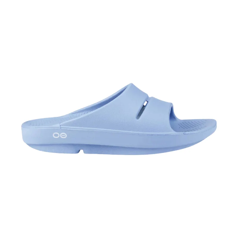 Men's sandals in a neutral color like black or brownOOfos OOahh Slide - Neptune Blue