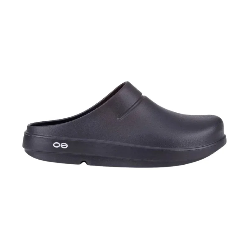 Men's sandals with a contrast stitching detailOOfos OOcloog Clog - Black