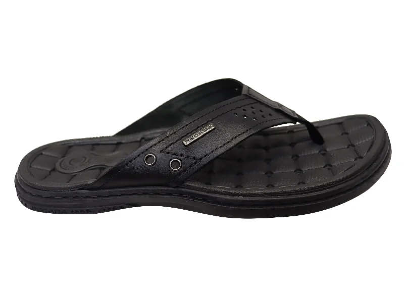 Men's sandals with a buckle closurePegada Arizona Mens Leather Comfortable Thongs Sandals Made In Brazil