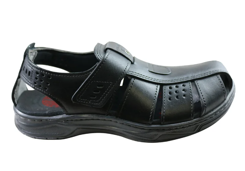 Men's sandals with a leather lining for comfortPegada Kent Mens Leather Comfortable Cushioned Sandals Made In Brazil