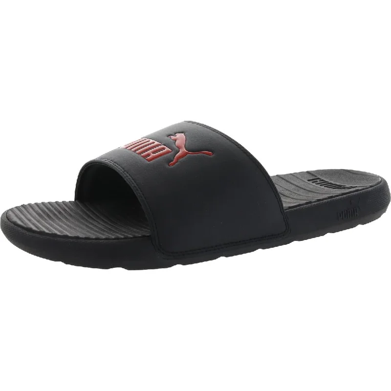 Men's sandals with a flexible sole for easy movementPuma Mens Cool Cat Open Toe Flats Pool Slides