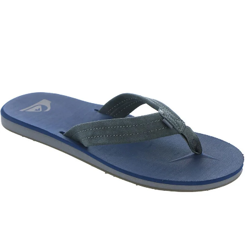 Men's sandals with a leather lining for comfortQuiksilver Mens Carver Suede Flip-Flops