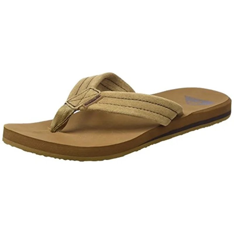 Men's sandals with a padded heelQuiksilver Mens Carver Suede Thong Flip-Flops