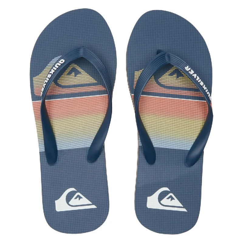 Men's sandals with a rubber sole for tractionQuiksilver Mens Molokai Slab Slip-On Thong Flip-Flops