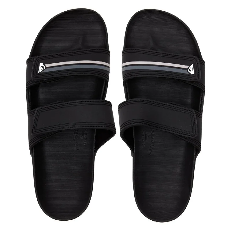 Men's sandals with a buckle closureQuiksilver Mens Rivi Double Strap Adjustable Pool Slides