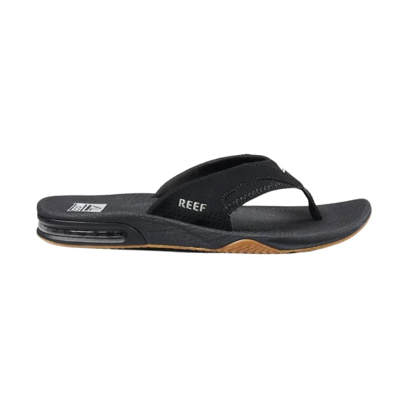 Men's leather sandals with an adjustable strapReef Men's Fanning Flip Flop - Black