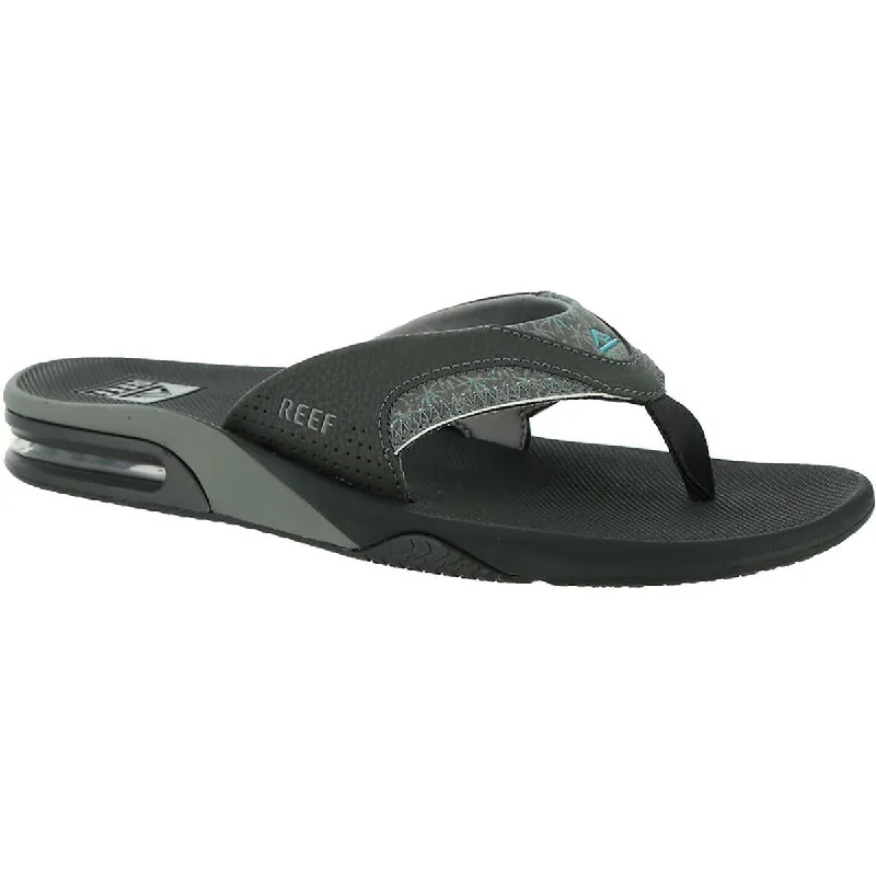 Men's sandals with a cushioned footbedReef Mens Fanning Solid Bottle Opener Thong Sandals