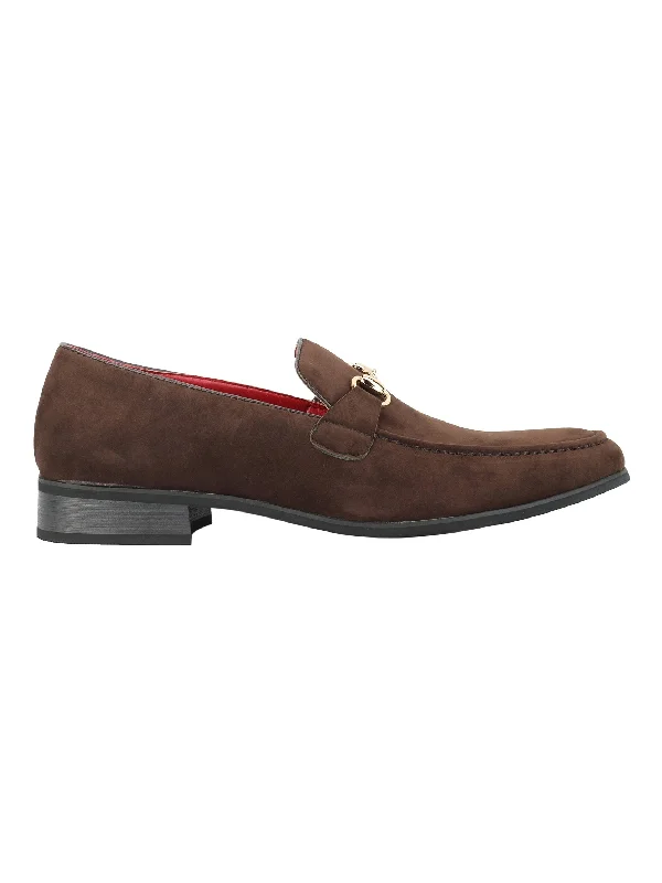 Men's loafers with a removable insole for cleaningFAUX LEATHER LOAFERS  IN COFFEE