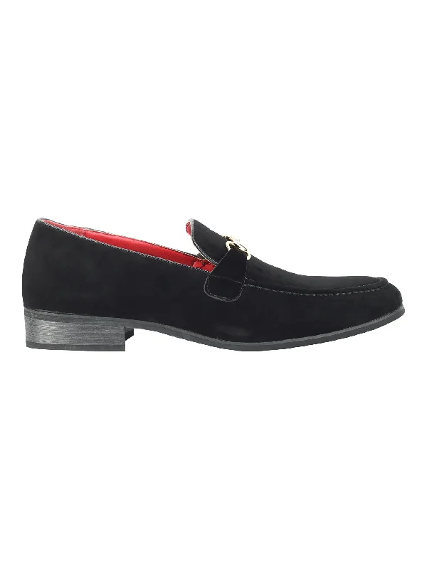 Men's loafers with a leather lacing systemFAUX LEATHER LOAFERS IN BLACK