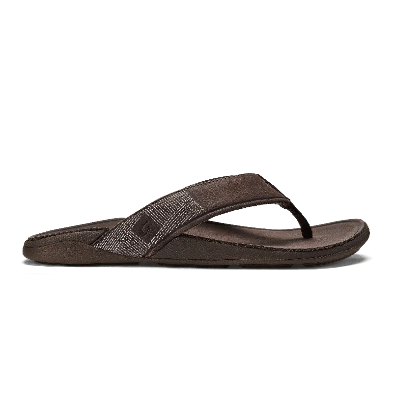 Men's sandals with a flexible sole for easy movementTuahine - Dark Wood