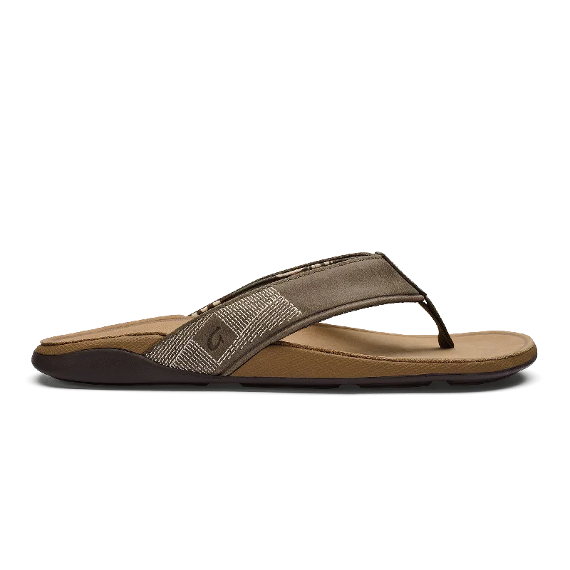 Men's sandals with a durable outer soleTuahine - Hunter / Golden Sand