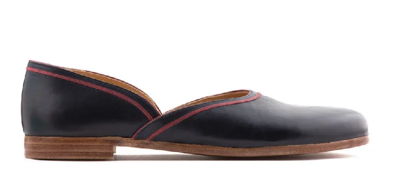 Men's slippers with a Velcro closure for easy on and offSLIPPER CLOSED HELL NAPPA CALF LEATHER HAND WELTED BLAKE STITCHES