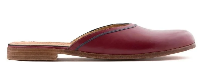 Men's slippers with a stretchy side panel for a better fitSLIPPER OPEN HEEL NAPPA CALF LEATHER UNIQUE