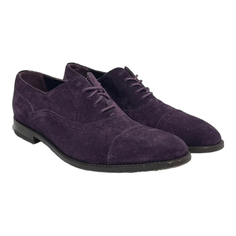 Men's leather Oxford shoes with a plain toeMANOLO BLAHNIK///Dress Shoes/US 8.5/Plain/Suede/PPL/Plain-Toe/M [Designers] Essentials/