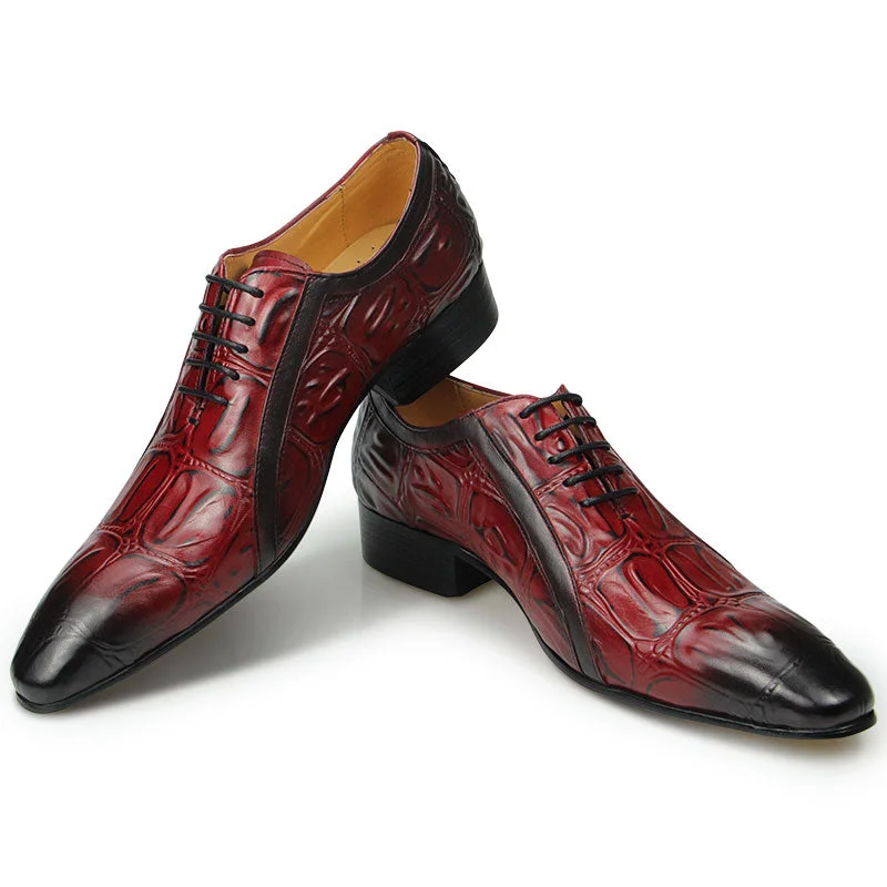 Men's Oxford shoes with a smooth leather upper and a leather soleAshour's Vampire Oxford - Men's Leather Dress Shoes