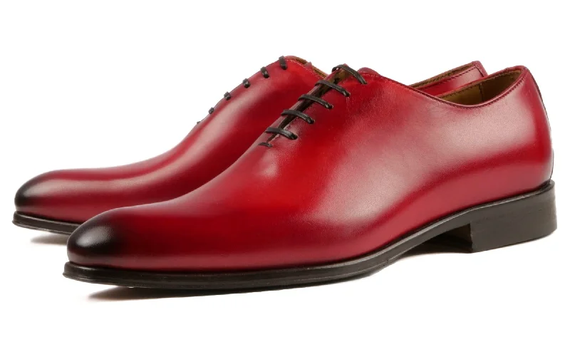 Men's Oxford shoes with a padded insole for all - day comfortBenson Wholecut Oxford Scarlet Red