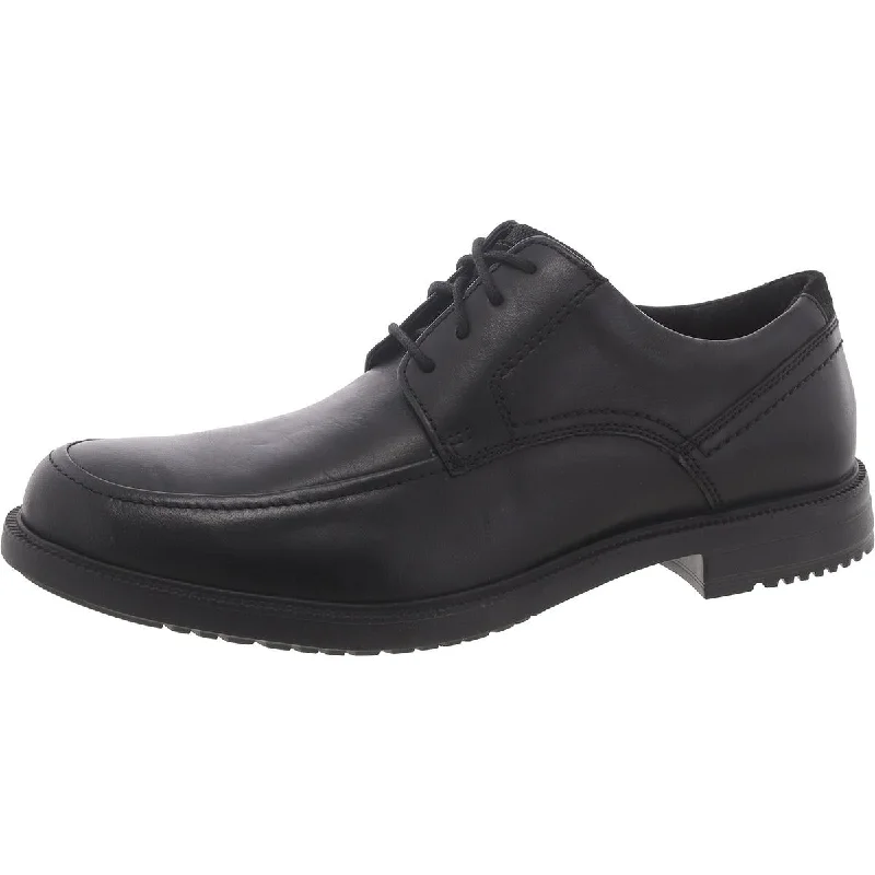 Men's leather Oxford shoes with a plain toeBerenger Mens Leather Lace Up Oxfords