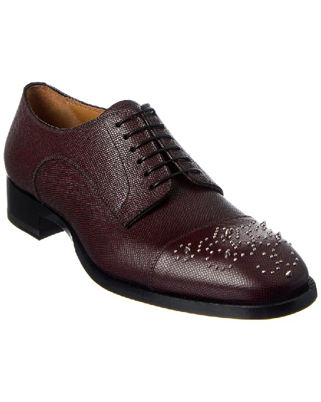 Men's Oxfords with a perforated leather strap for ventilationChristian Louboutin Maltese Leather Oxford