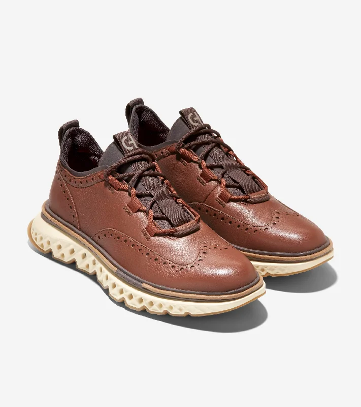 Men's Oxford shoes with a smooth leather upper and a leather soleCole Haan Men's 5.ZEROGRAND Wingtip Oxford