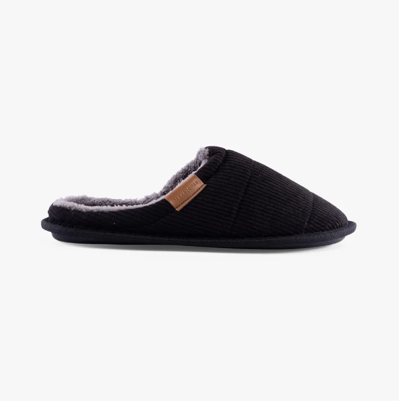 Men's slippers with a padded footbed for all - day comfortCORDIE Mens Mule Slippers Anthracite