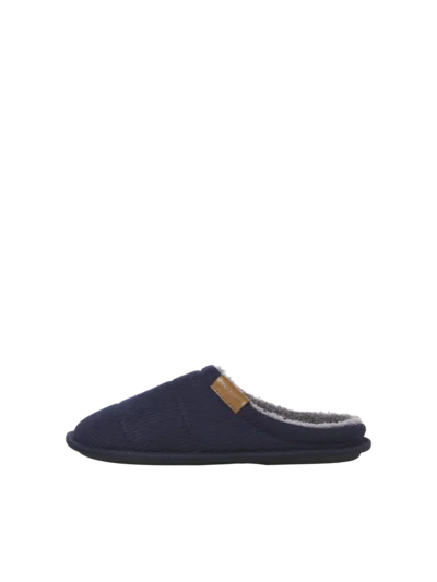 Leather men's slippers with a mule styleCORDIE Mens Mule Slippers Navy Blazer